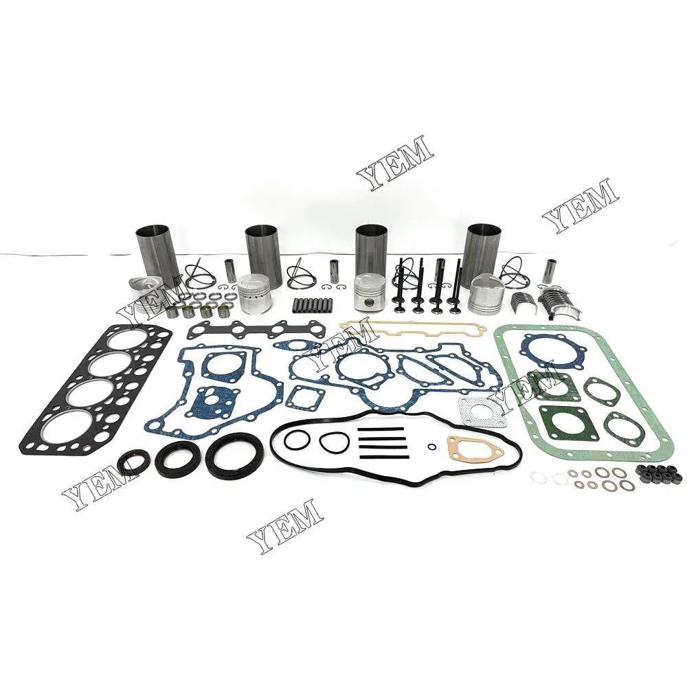 4X High performanceOverhaul Rebuild Kit With Gasket Set Bearing-Valve Train For Mitsubishi K4E-IDI Engine YEMPARTS