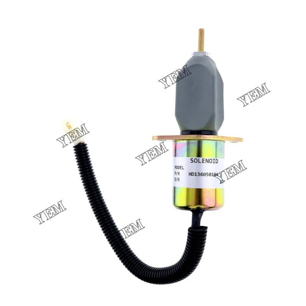 YEM Engine Parts Fuel Solenoid 119807-77800 SA-3840-T For Yanmar 4TNE94 4TNE98 4TNC88 Engine 12V For Yanmar