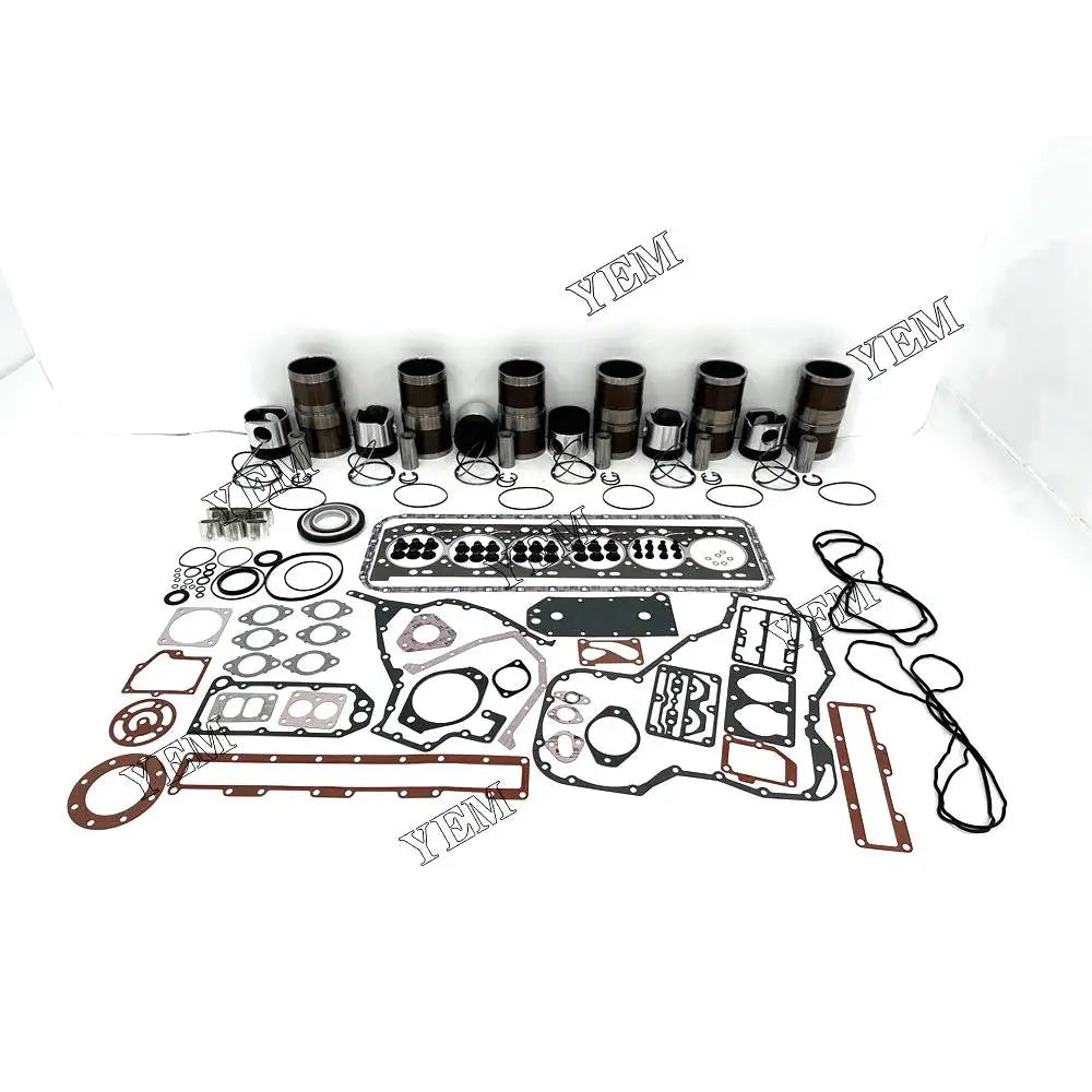 Free Shipping 6L Engine Rebuilding Kit With Cylinder Gasket Set Piston Rings Liner For Cummins engine Parts YEMPARTS