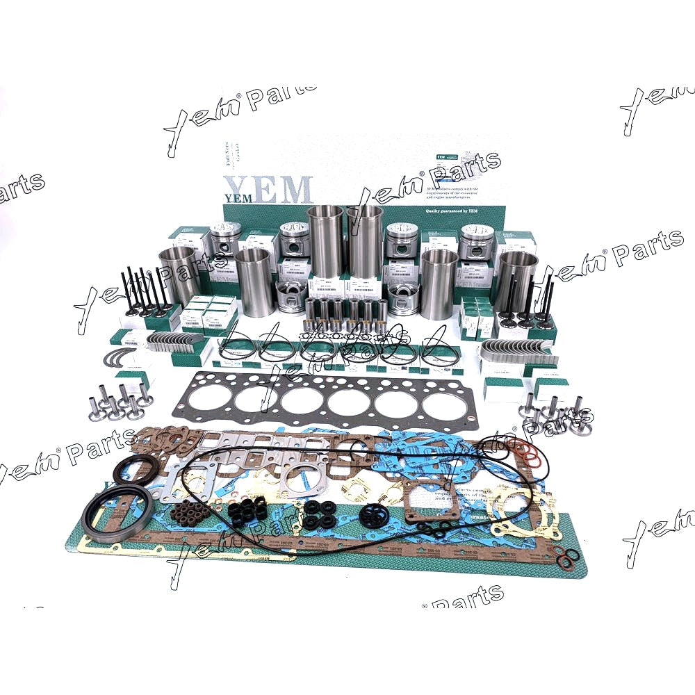 YEM Engine Parts S6D95 6D95L S6D95L-1 Engine Rebuild Overhaul Kit For Komatsu W Valves For Komatsu