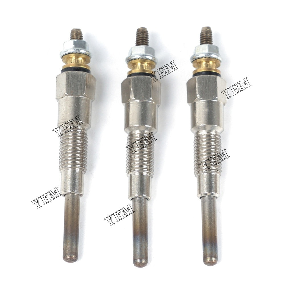 YEM Engine Parts 3 pieces Glow Plug For Kubota D902 Engine UTV900 BX2360 BX2370 BX25 tractors For Kubota