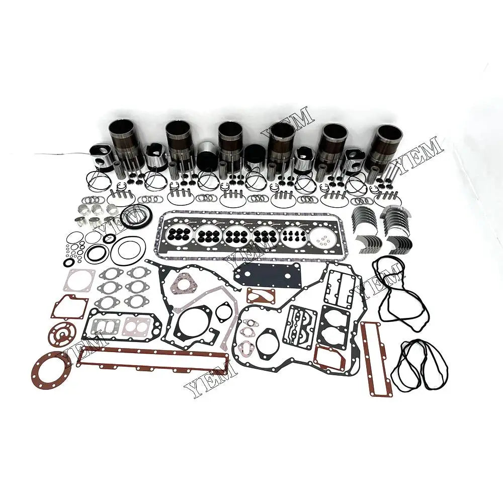 Free Shipping 6L Engine Rebuilding Kit With Cylinder Gasket Set Piston Rings Liner Bearing Valves For Cummins engine Parts YEMPARTS