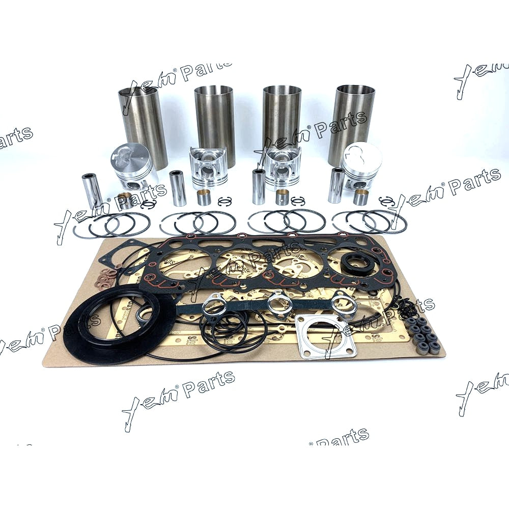 YEM Engine Parts Rebuild Kit For Shibaura N844 N844T Engine Piston Ring Gasket Bearing W Valves For Shibaura