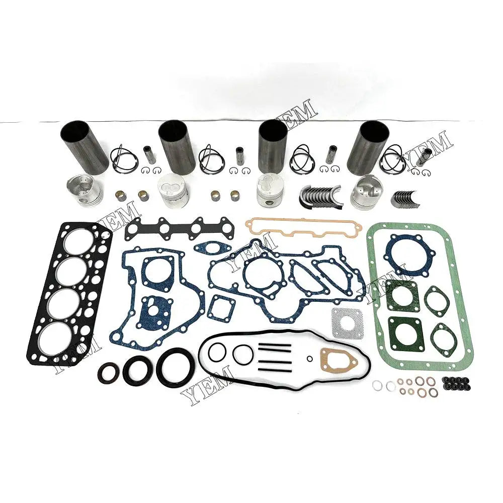 4X High performanceOverhaul Rebuild Kit With Gasket Set Bearing For Mitsubishi K4E-IDI Engine YEMPARTS