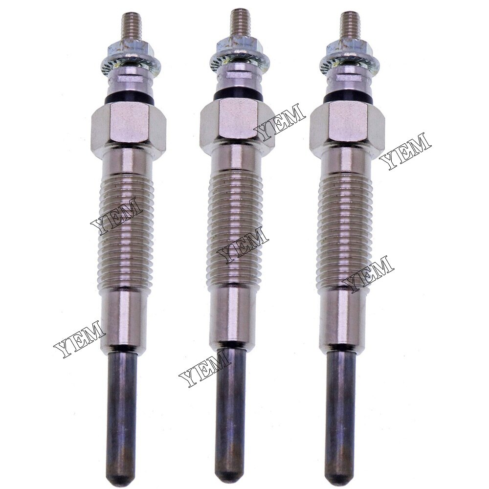 YEM Engine Parts 3 PCS Glow Plug 32A66-03102 32A66-03101 32A66-03100 for Mitsubishi S4S Engine For Mitsubishi