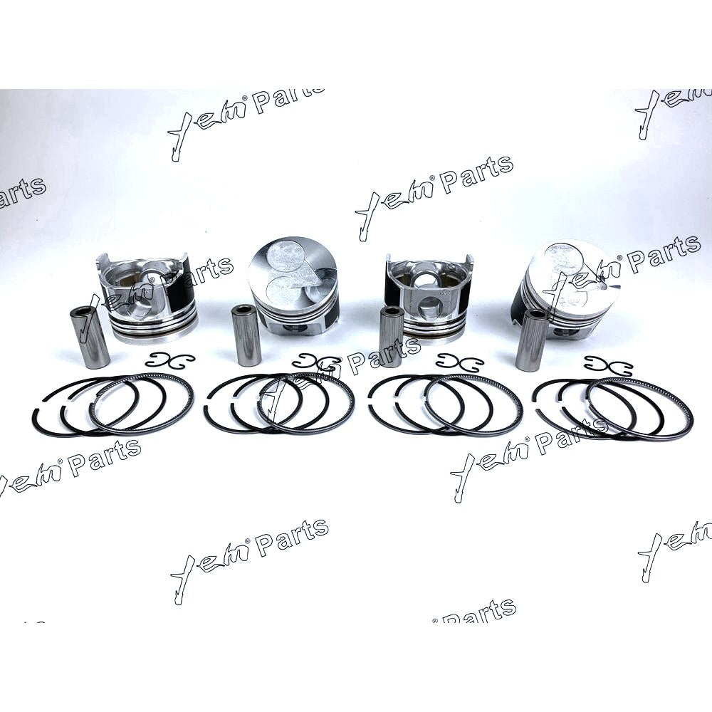 YEM Engine Parts Piston + Ring Kit Set STD 78mm For Kubota V1505 x4 PCS Engine Parts For Kubota