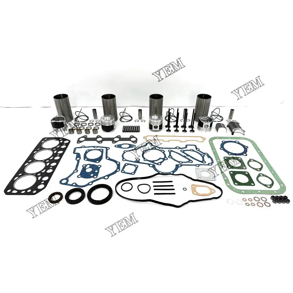 4X High performanceOverhaul Rebuild Kit With Gasket Set Bearing-Valve Train For Mitsubishi K4E-DI Engine YEMPARTS