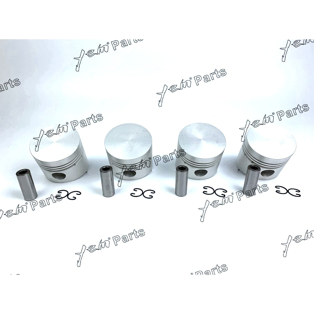 YEM Engine Parts Pistons Set Oversize 82mm (+0.50mm) For Kubota V1702 x4 PCS Engine Parts For Kubota