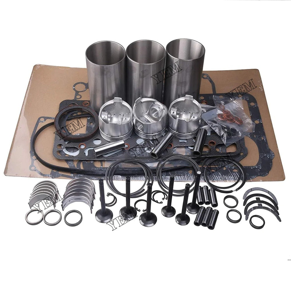 YEM Engine Parts Overhaul Rebuild Kit For Isuzu 3KR2 Engine W Valves, Guides For Isuzu