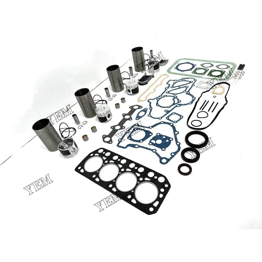 4X High performanceOverhaul Rebuild Kit With Gasket Set Bearing For Mitsubishi K4E-DI Engine YEMPARTS