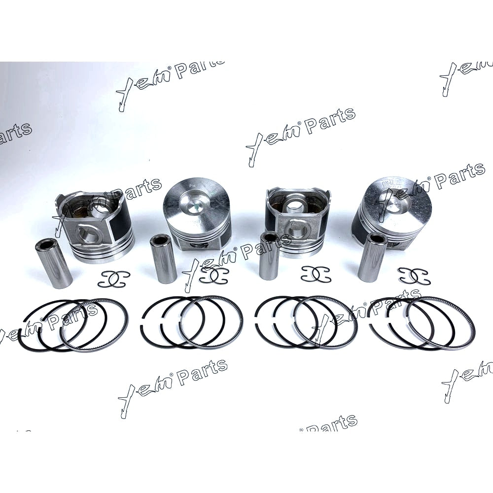 YEM Engine Parts Piston + Ring Kit STD 87mm For Kubota V2203M (1G813-21110 ) x4 PCS Engine Parts For Kubota