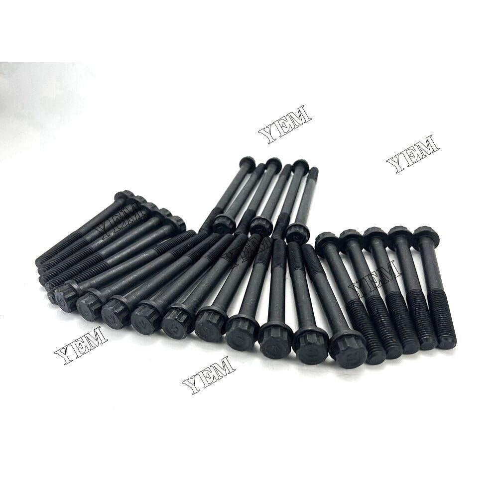 YEM 6D16 Head Bolt Set Mitsubishi excavator diesel engine Hidromek HMK 300 LC excavator YEMPARTS