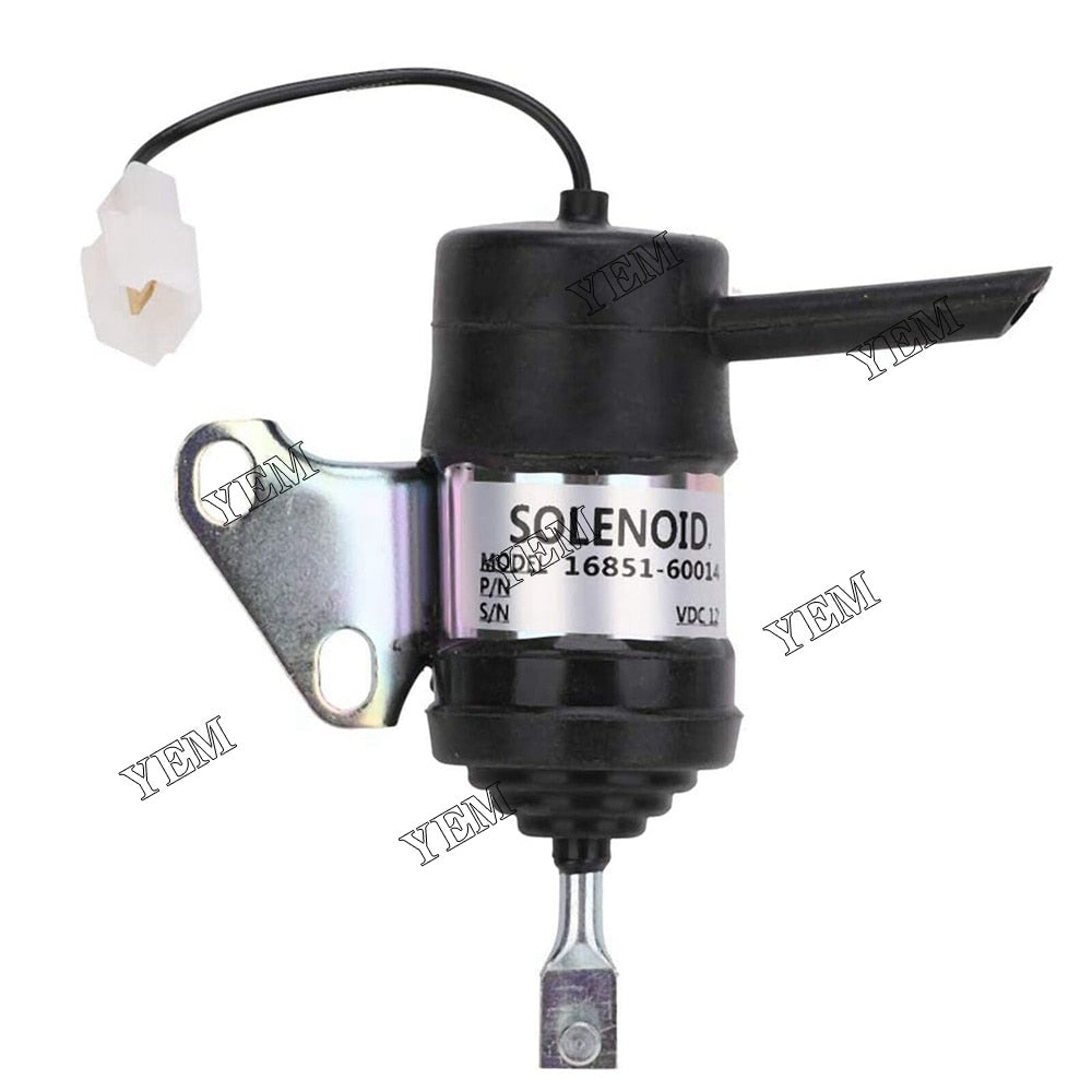 YEM Engine Parts Stop solenoid valve 16851-60012 For Kubota Tractor Mower Excavator generator For Kubota