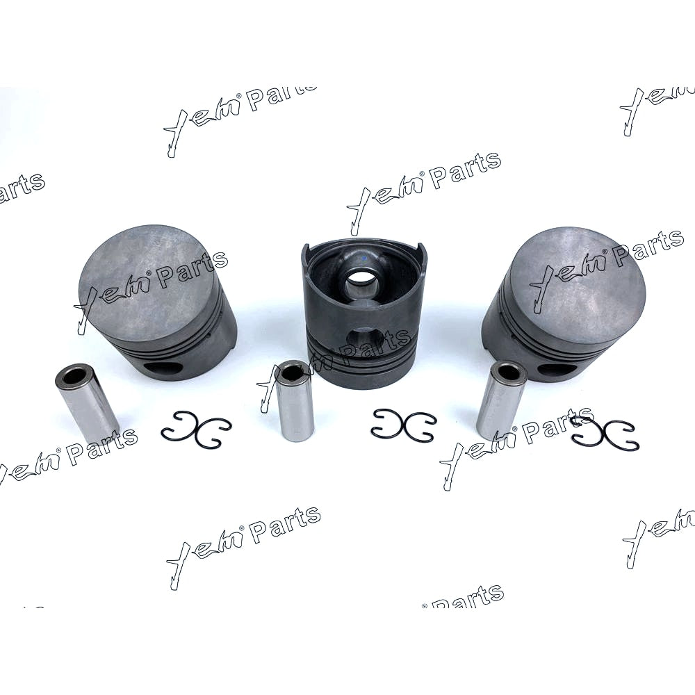 YEM Engine Parts Piston Set Oversize 76mm (+0.50mm) For Kubota D1102 x3 PCS Engine Parts For Kubota