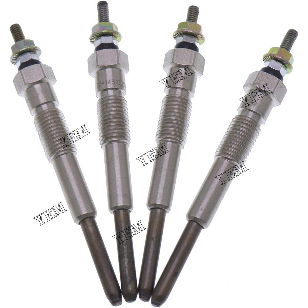 YEM Engine Parts 4 PCS Glow Plugs Fit For Komatsu 4D95 4D95S 4D95L Engine Forklift Loader Excavator For Komatsu