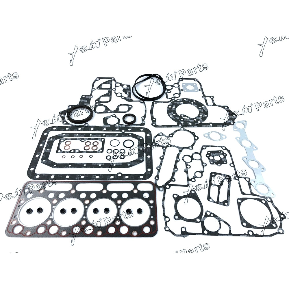 YEM Engine Parts 1 Set Full Gasket Kit & Cylinder Head For Kubota V1702 Engine For Kubota