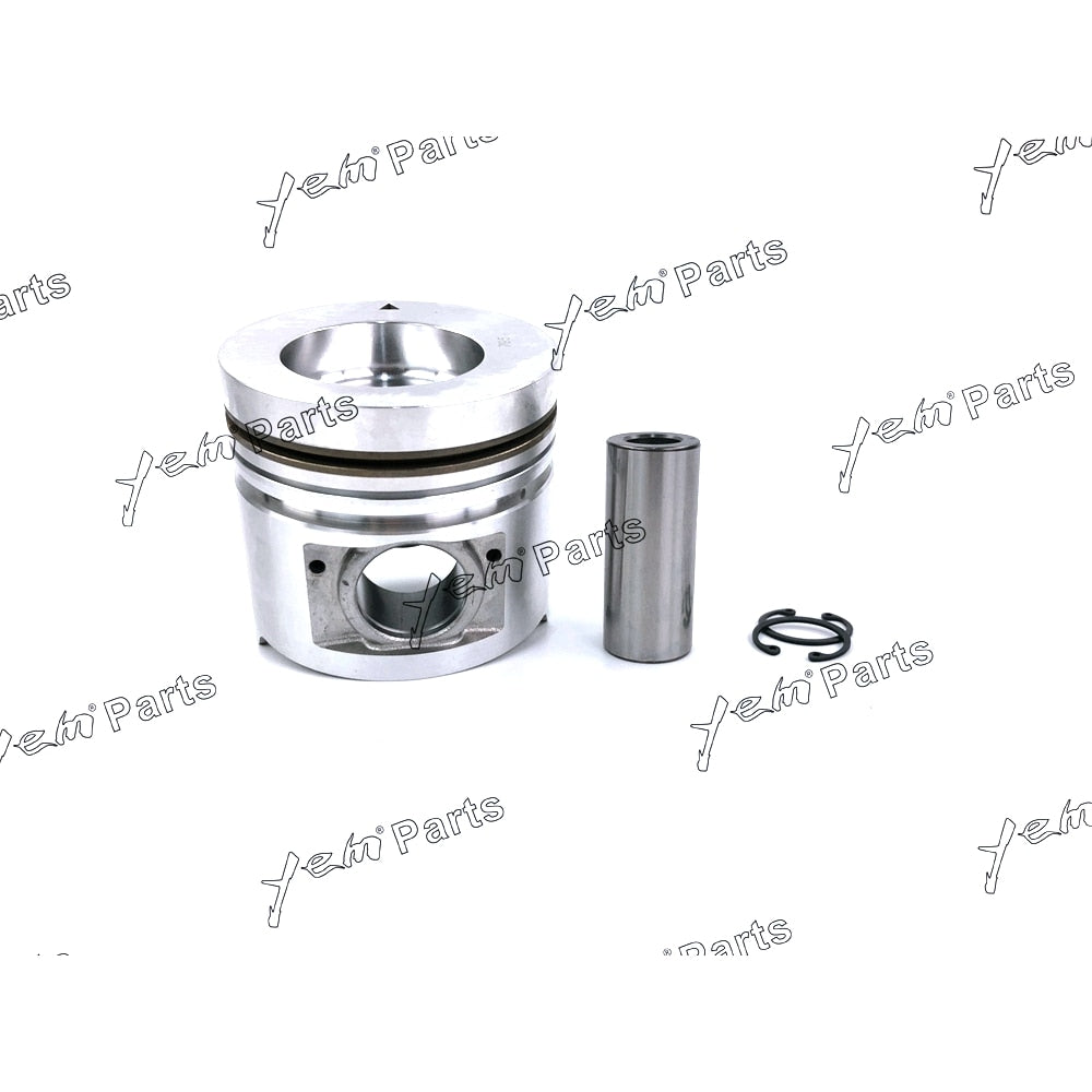 YEM Engine Parts 4 Sets STD Piston Set (Pin & Clip) with Rings For Mitsubishi S4S Engine Forklift For Mitsubishi