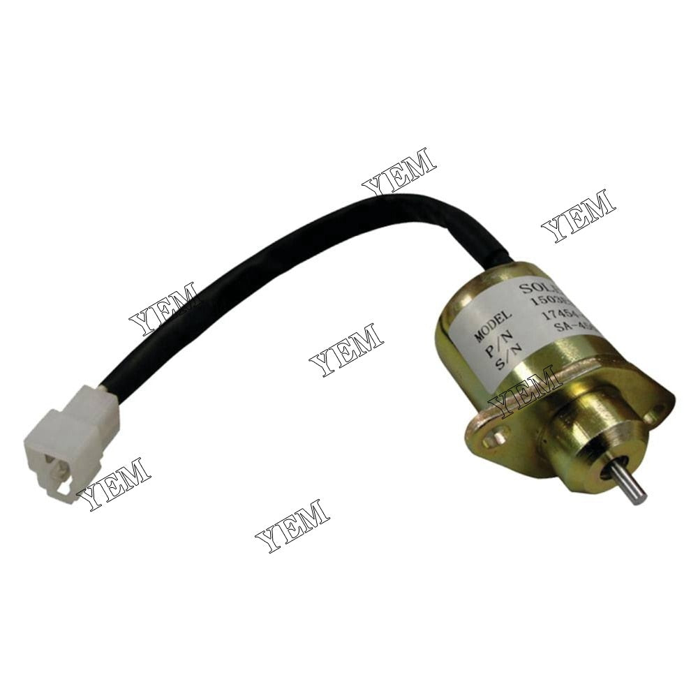 YEM Engine Parts Fuel Shutoff Solenoid 17454-60010 For Kubota Grasshopper Mower Tractor B1700D For Kubota