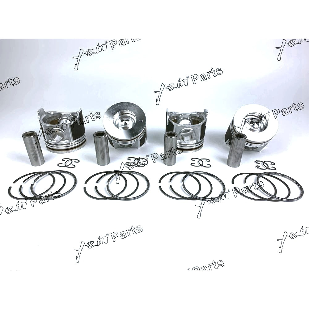 YEM Engine Parts Piston + Ring Kit Set STD 87mm For Kubota V2607 x4 PCS Engine Parts For Kubota