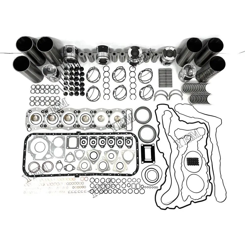 6X High performanceOverhaul Rebuild Kit With Gasket Set Bearing-Valve Train For Isuzu 6UZ1 Engine YEMPARTS