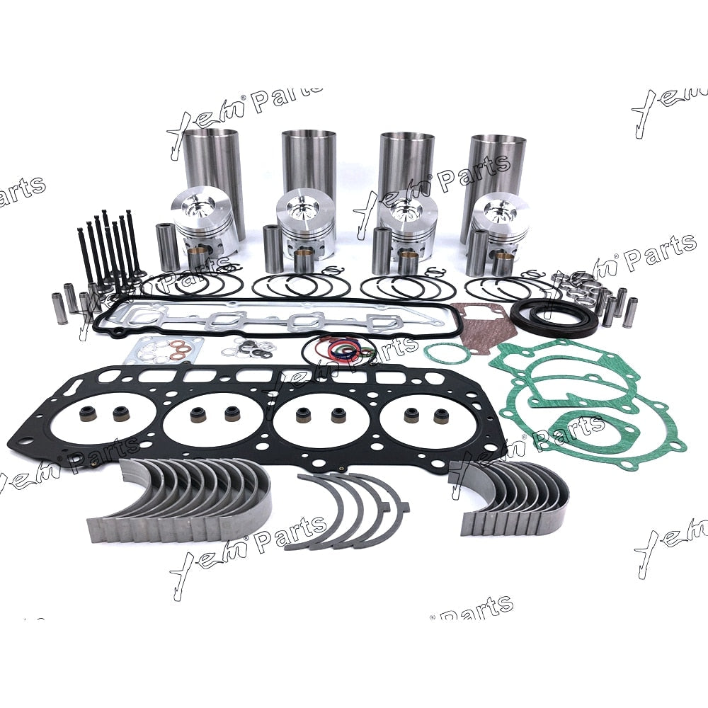 YEM Engine Parts Overhaul Rebuild Kit For Yanmar 4TNE98 4D98E Engine W Valves For Yanmar