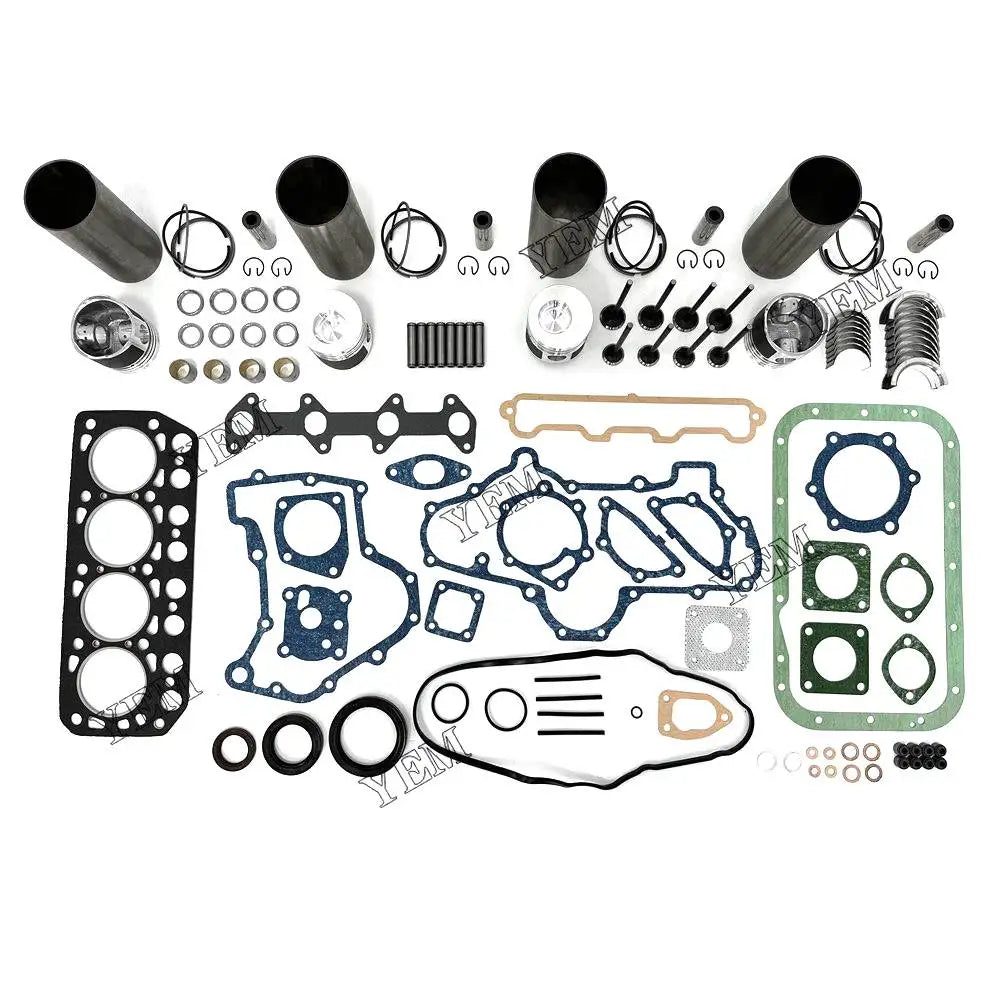 4X High performanceOverhaul Rebuild Kit With Gasket Set Bearing-Valve Train For Mitsubishi K4E-DI Engine YEMPARTS