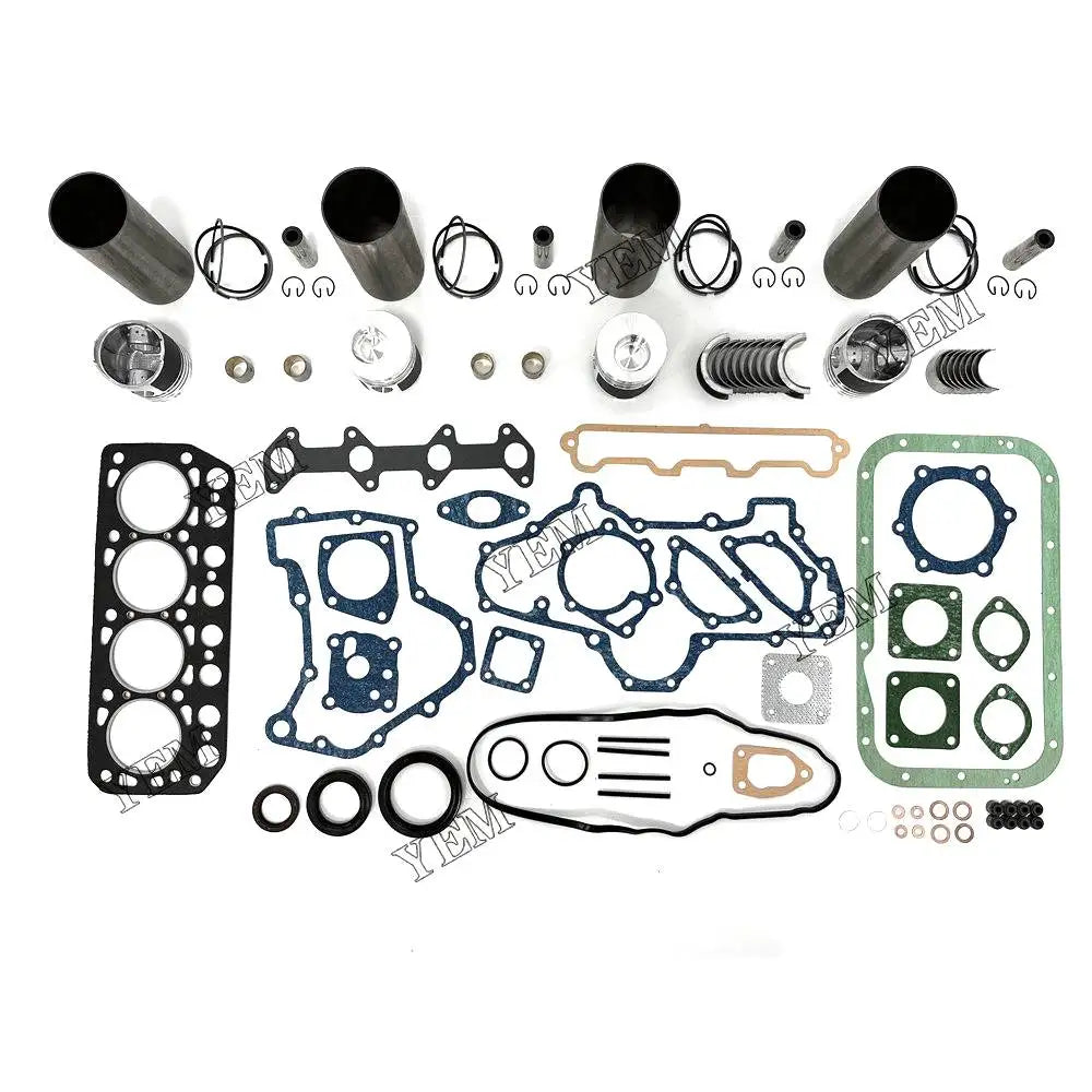 4X High performanceOverhaul Rebuild Kit With Gasket Set Bearing For Mitsubishi K4E-DI Engine YEMPARTS