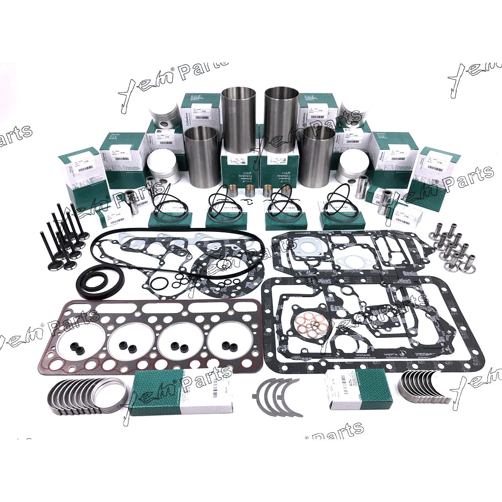 YEM Engine Parts V1702 V1702A Overhaul Rebuild Kit For Kubota KH90 excavator L355DTSS 743 W Valves For Kubota