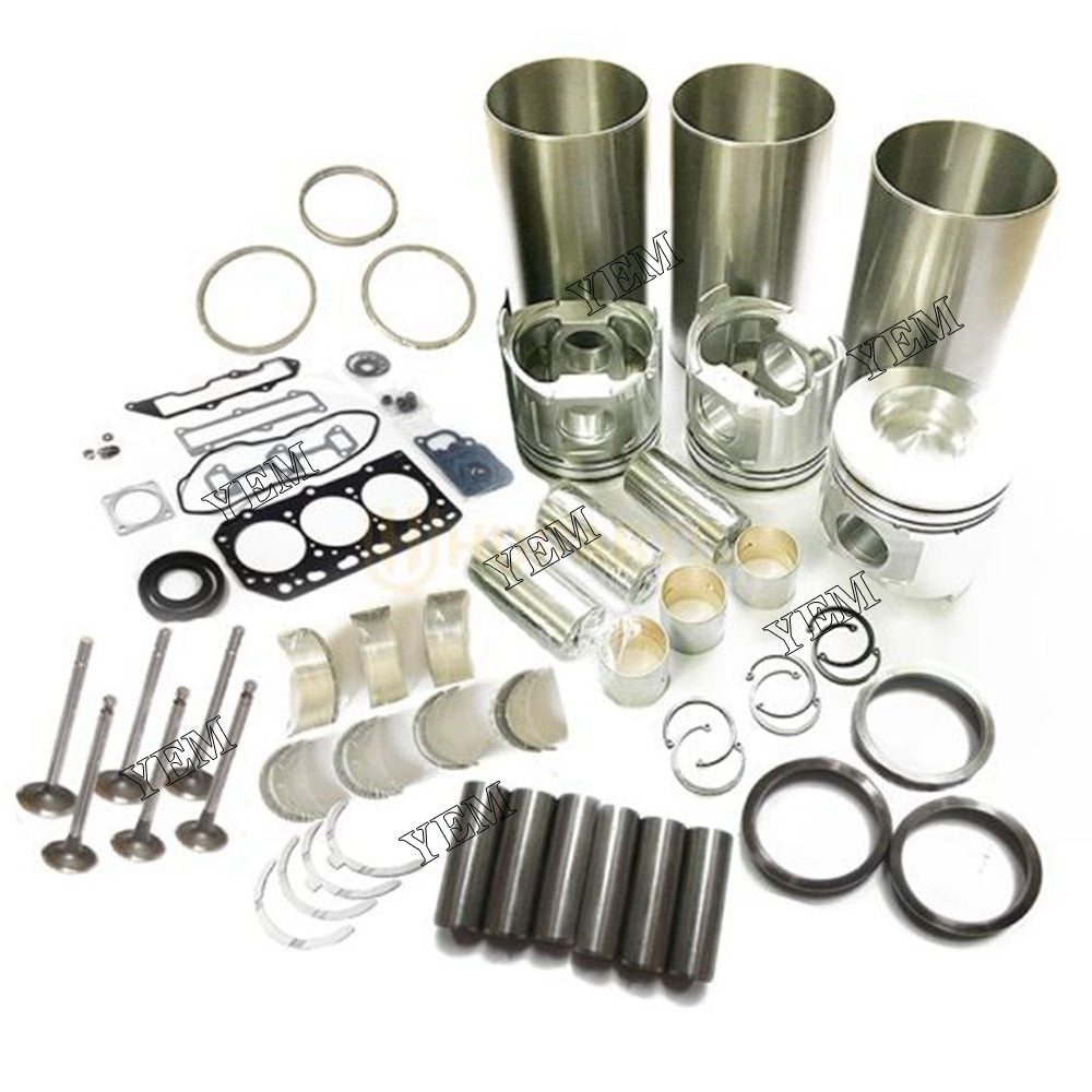 YEM Engine Parts Overhaul Rebuild Kit For Yanmar 3TN75 3TN75E 3TN75U Engine W Valves For Yanmar