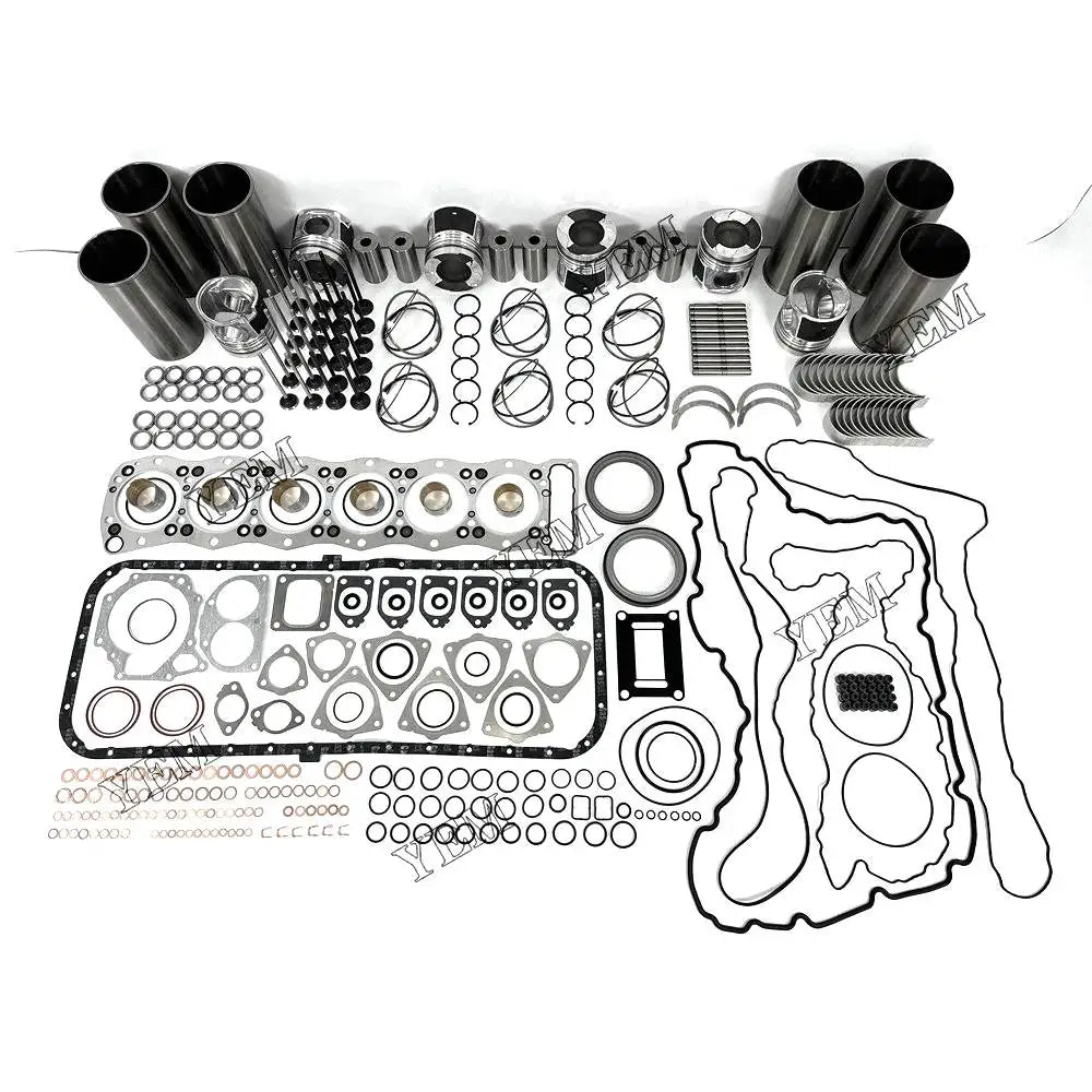 6X High performanceOverhaul Rebuild Kit With Gasket Set Bearing-Valve Train For Isuzu 6UZ1 Engine YEMPARTS