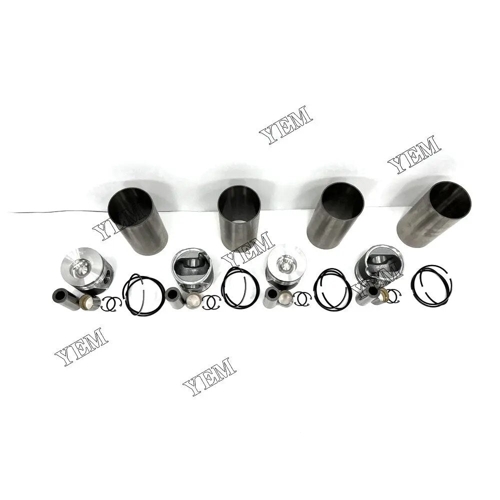 For Cummins excavator engine 445T QSB4.5 Cylinder Liner Kit With Cylinder Liner Piston Rings Set YEMPARTS