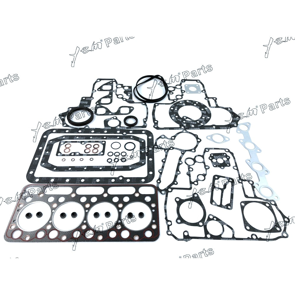 YEM Engine Parts V1702 Overhaul Gasket Full Gasket Kit & Cylinder Head For Kubota V1702 Engine For Kubota