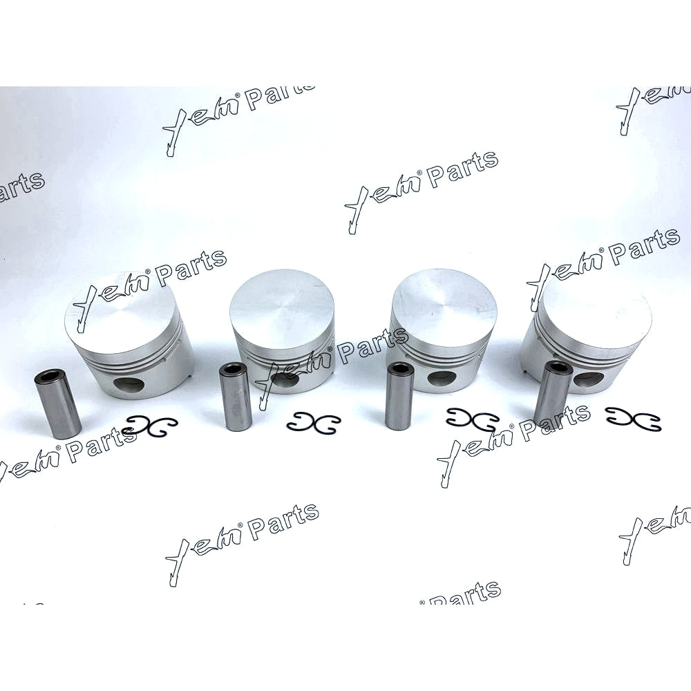 YEM Engine Parts Pistons Set Oversize 82mm (+0.50mm) For Kubota V1702 x4 PCS Engine Parts For Kubota