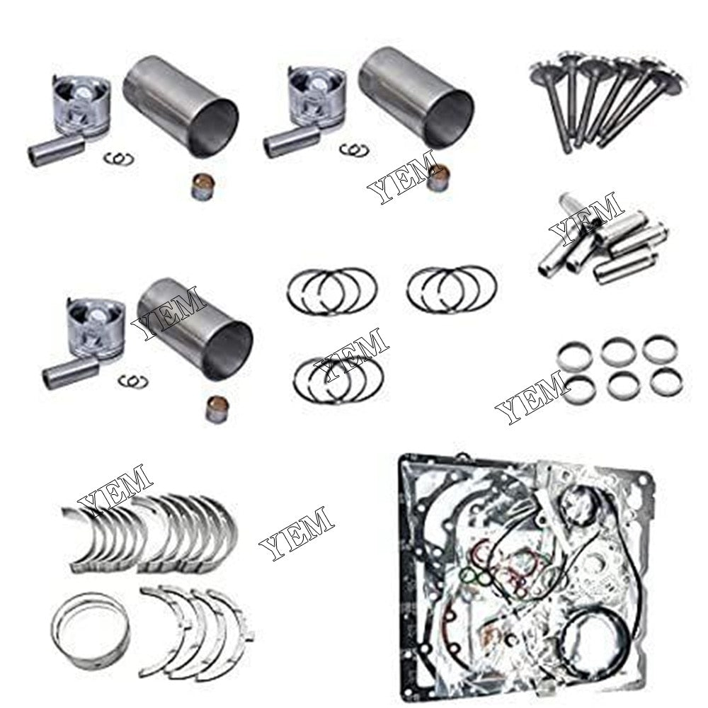 YEM Engine Parts Rebuild Overhaul Kit For Kubota D1503 Engine L2900 L3000 L3010 L3130 Tractor For Kubota