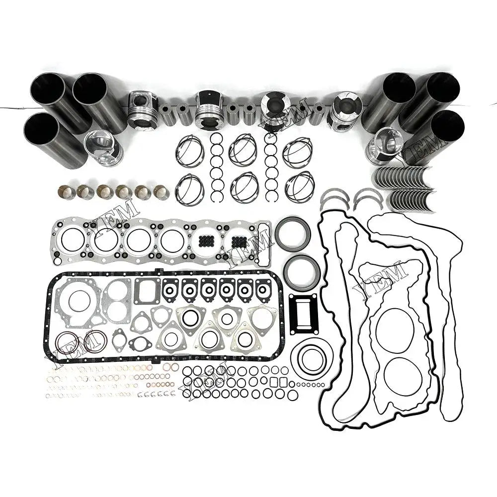 6X High performanceOverhaul Rebuild Kit With Gasket Set Bearing For Isuzu 6UZ1 Engine YEMPARTS