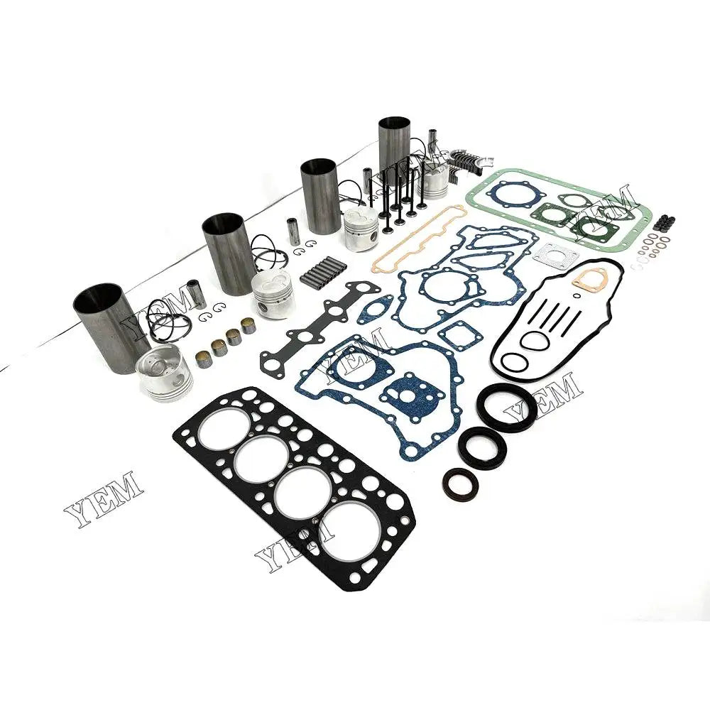 4X High performanceEngine Overhaul Rebuild Kit With Gasket Bearing Valve Set For Mitsubishi K4E-IDI Engine YEMPARTS