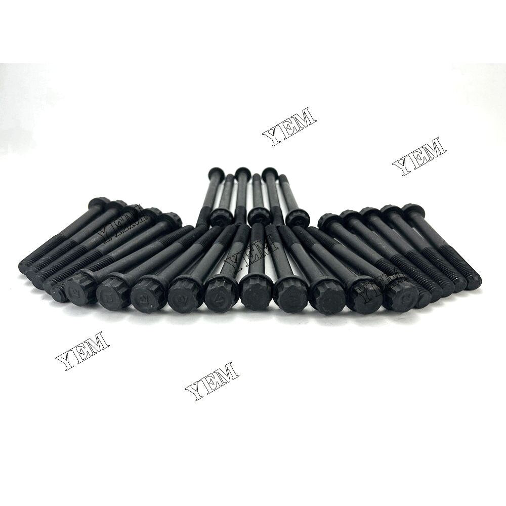 YEM 6D16 Head Bolt Set Mitsubishi excavator diesel engine Hidromek HMK 300 LC excavator YEMPARTS