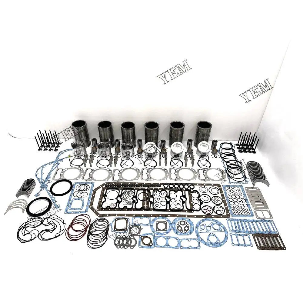 6X High performanceEngine Overhaul Rebuild Kit With Gasket Bearing Valve Set For Mitsubishi S6B3 Engine YEMPARTS