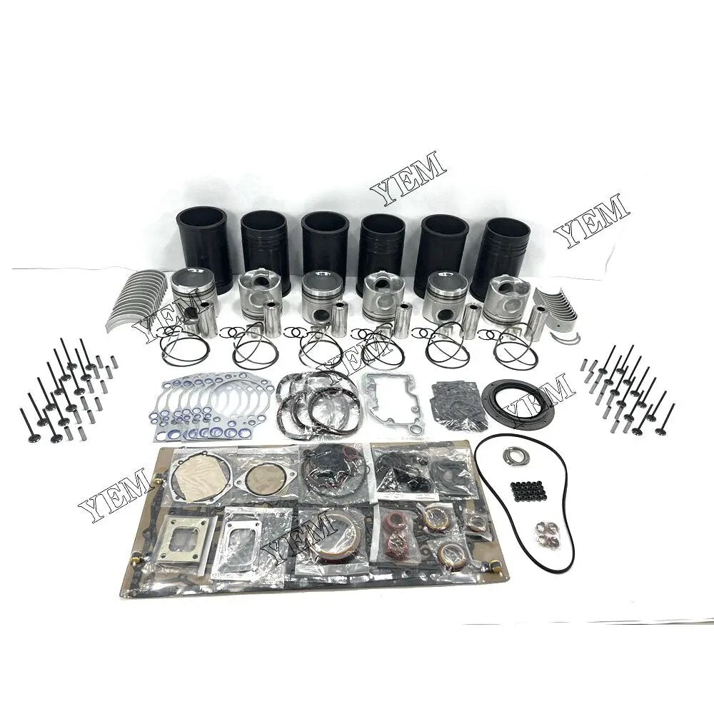 For Cummins excavator engine K19 Engine Overhaul Kit With Bearings Cylinder Piston Ring Gasket Set Liner Valve Kit YEMPARTS