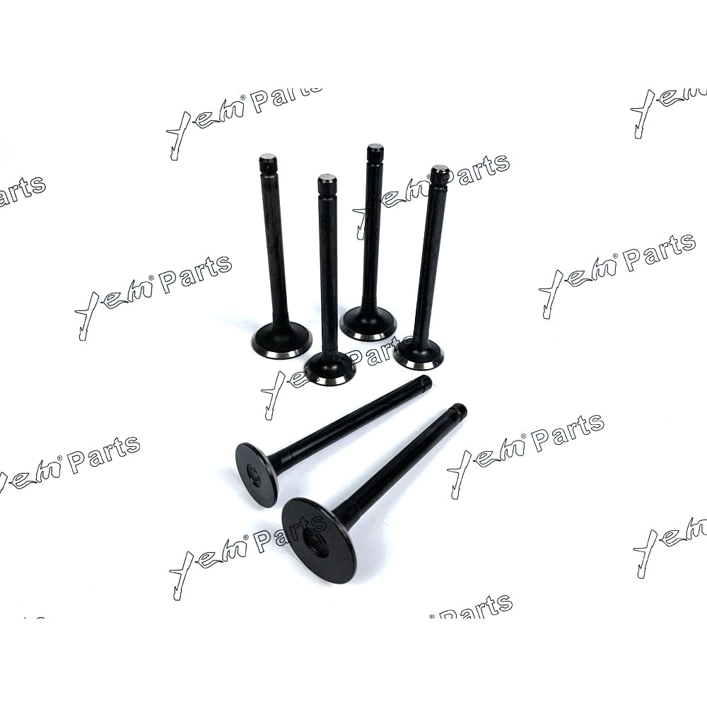 YEM Engine Parts Engine Valve Set For MITSUBISHI K3D - Intake x3 + Exhaust x3 Engine Parts For Mitsubishi