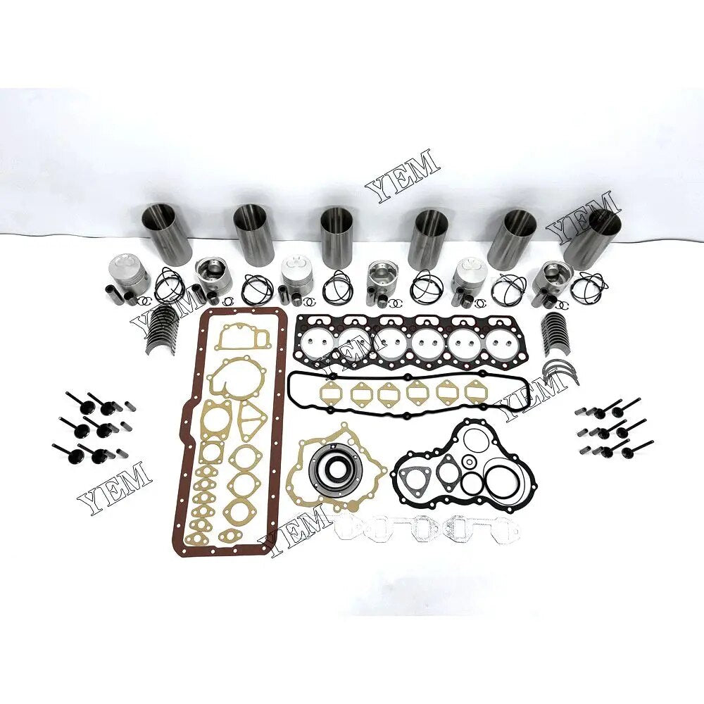 For Mitsubishi excavator engine 6DR5 Overhaul Kit With Bearings Piston Rings Full Gasket Set Liner Valve Kit YEMPARTS