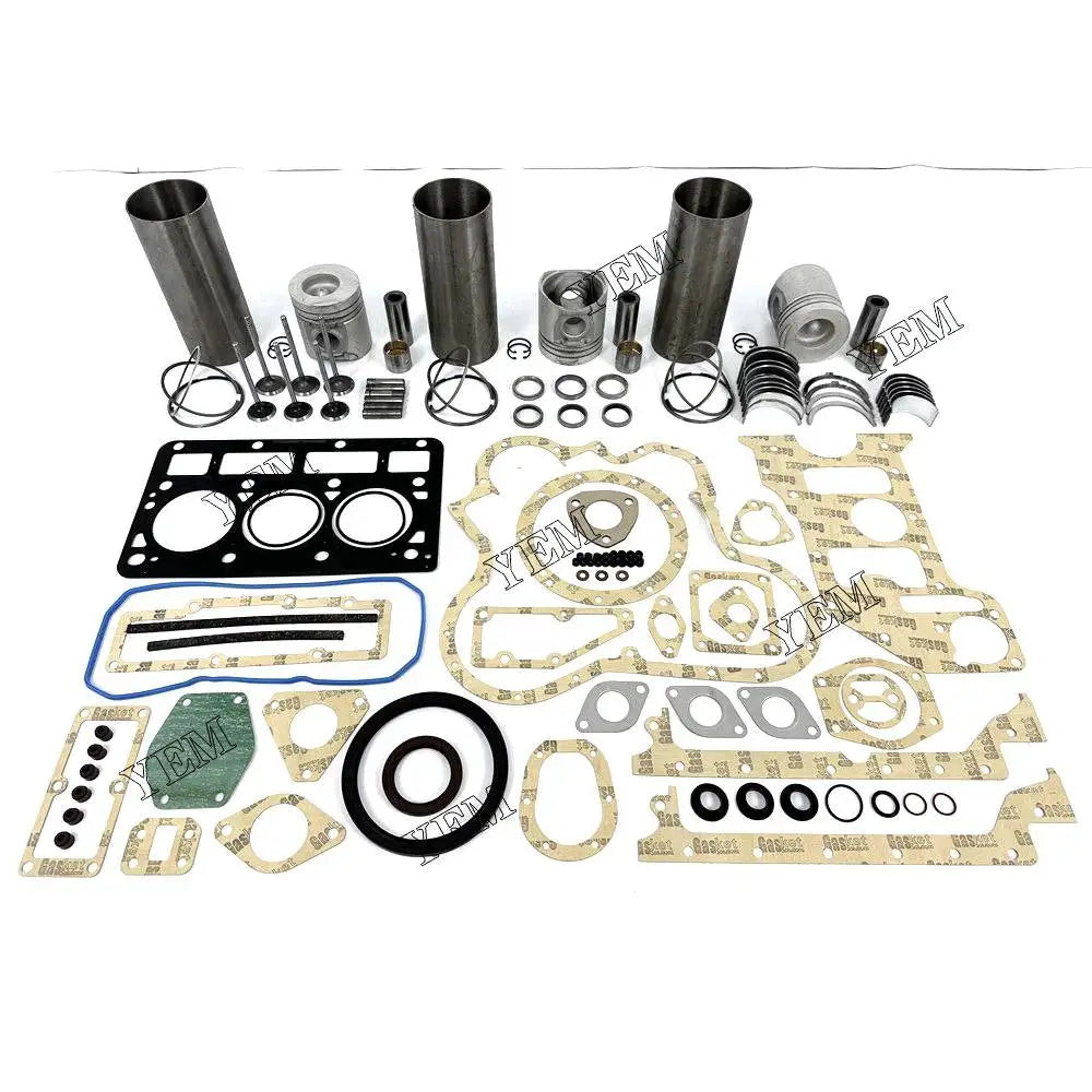 3X High performanceOverhaul Rebuild Kit With Gasket Set Bearing-Valve Train For Perkins 903.27 Engine YEMPARTS