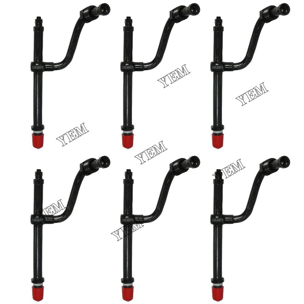 YEM Engine Parts 6PCS Fuel Injector AR50781 20494 AR39811 For John Deere 4020 4010 3020 4040 500C For John Deere