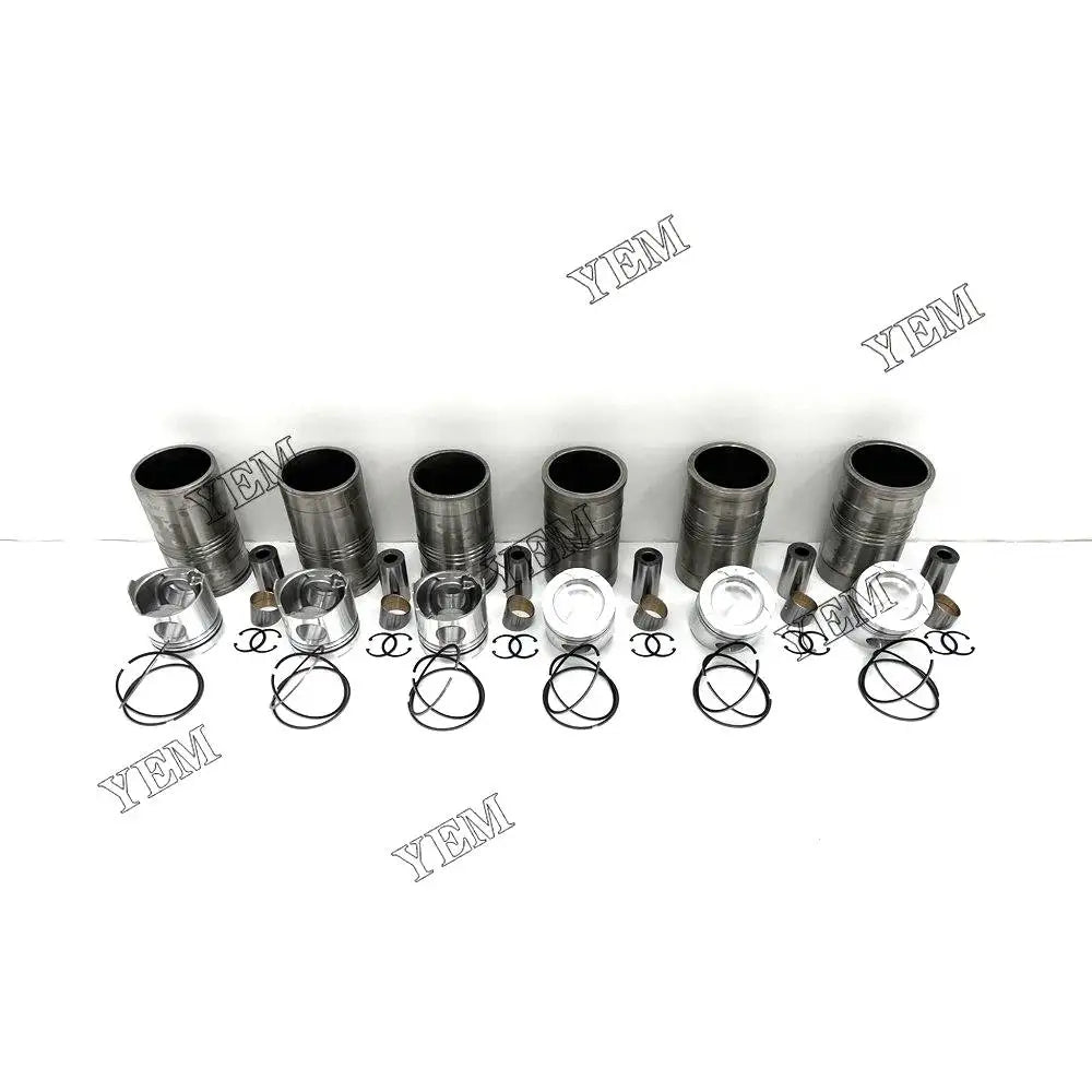 6X High performanceCylinder Liner Kit For Mitsubishi S6B3 Engine YEMPARTS