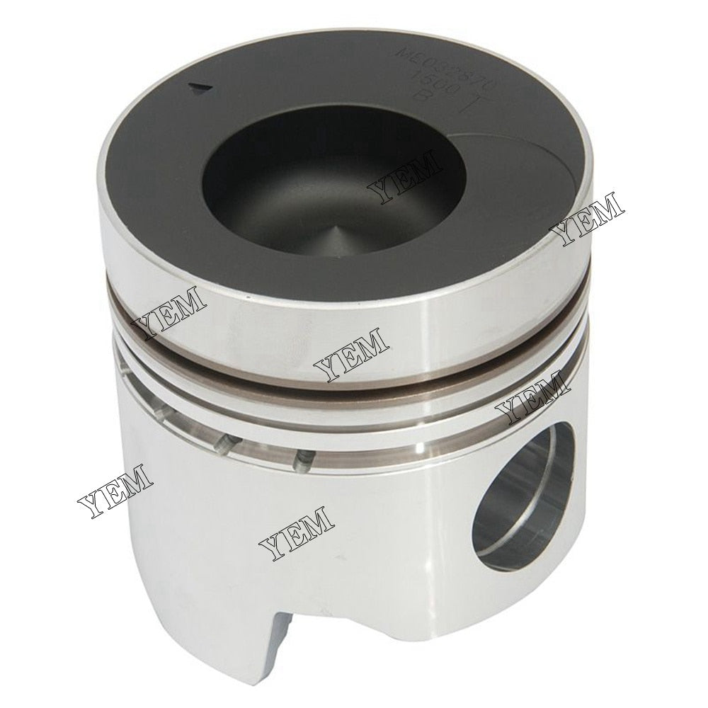 YEM Engine Parts 6 Cyls New Piston Set W/ Rings Fit For Mitsubishi 6D15T Engine Truck For Mitsubishi