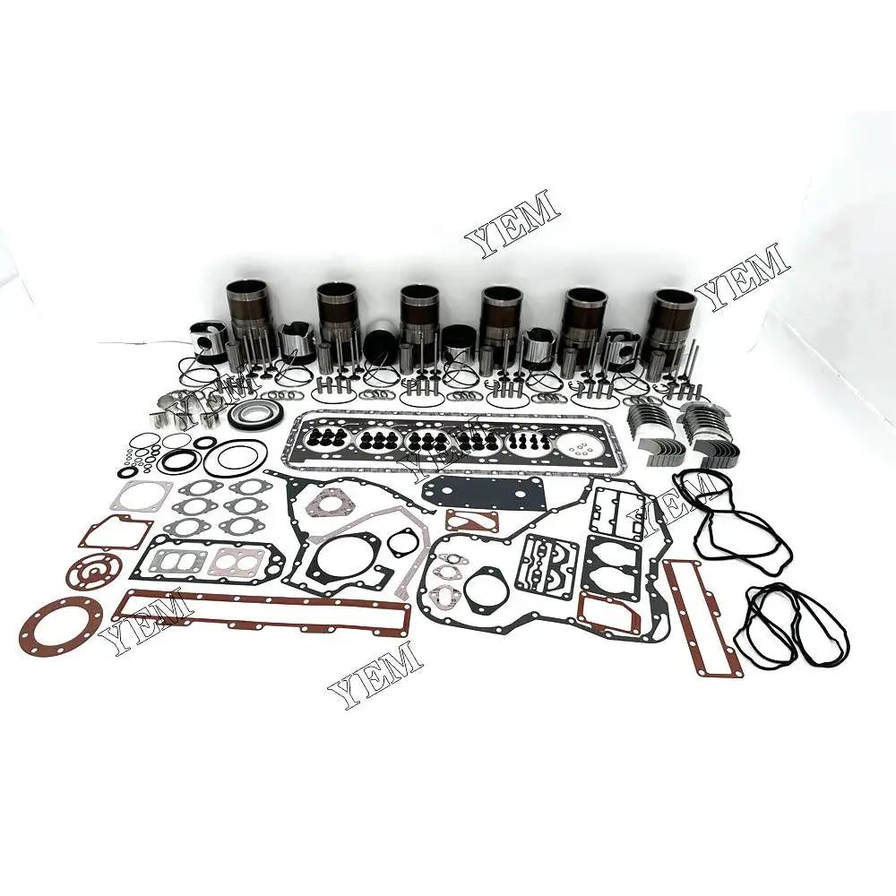 Free Shipping 6L Engine Rebuilding Kit With Cylinder Gasket Set Piston Rings Liner Bearing Valves For Cummins engine Parts YEMPARTS