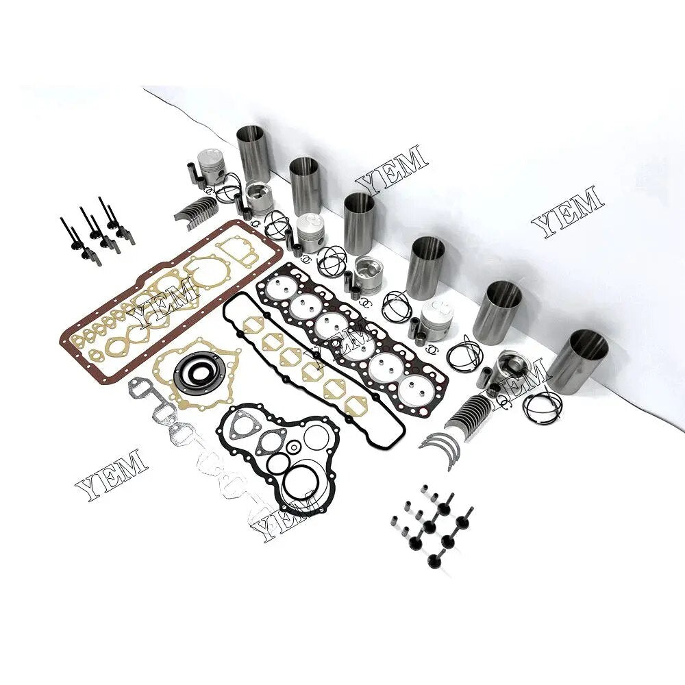 For Mitsubishi excavator engine 6DR5 Overhaul Kit With Bearings Piston Rings Full Gasket Set Liner Valve Kit YEMPARTS