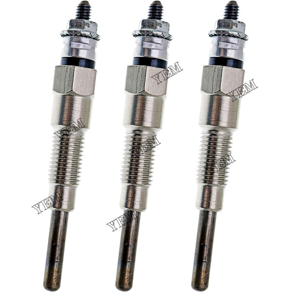 YEM Engine Parts 3PCS Glow Plug 16851-65512 For Kubota D722 V1505 Tractor B1700D Mower BX1800D For Kubota