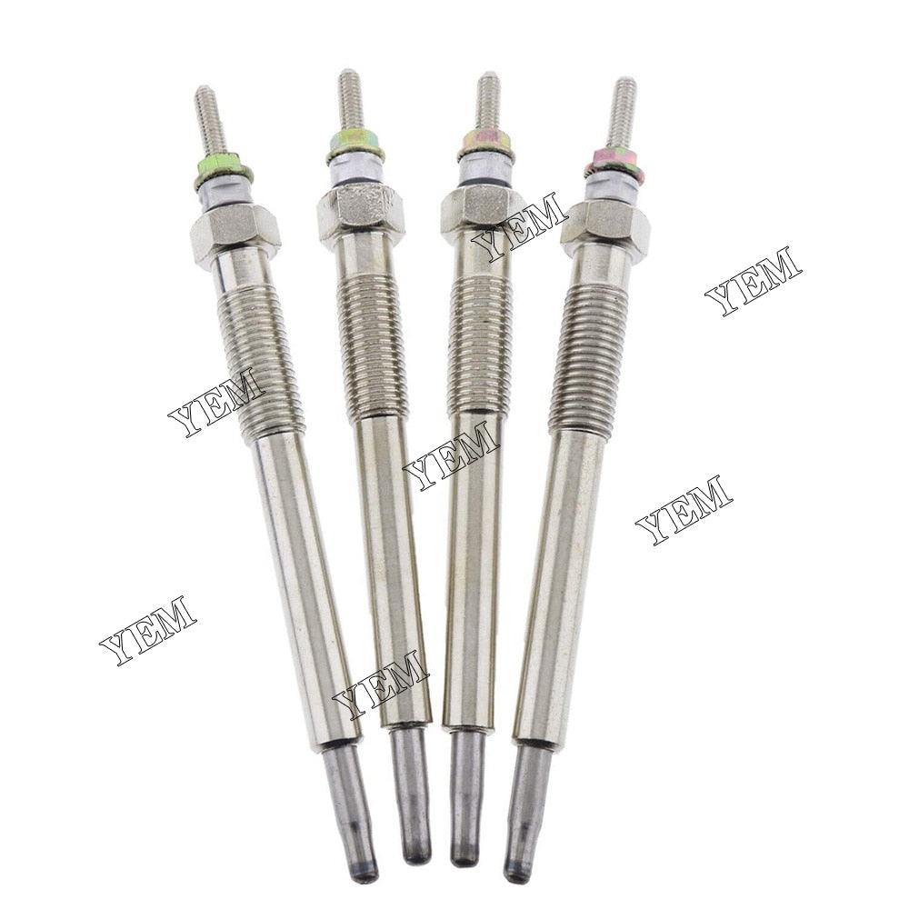 YEM Engine Parts 4PCS Glow Plugs 6684850 for BOBCAT S130 S150 S175 AL275 B300 SKID-STEER LOADER For Bobcat