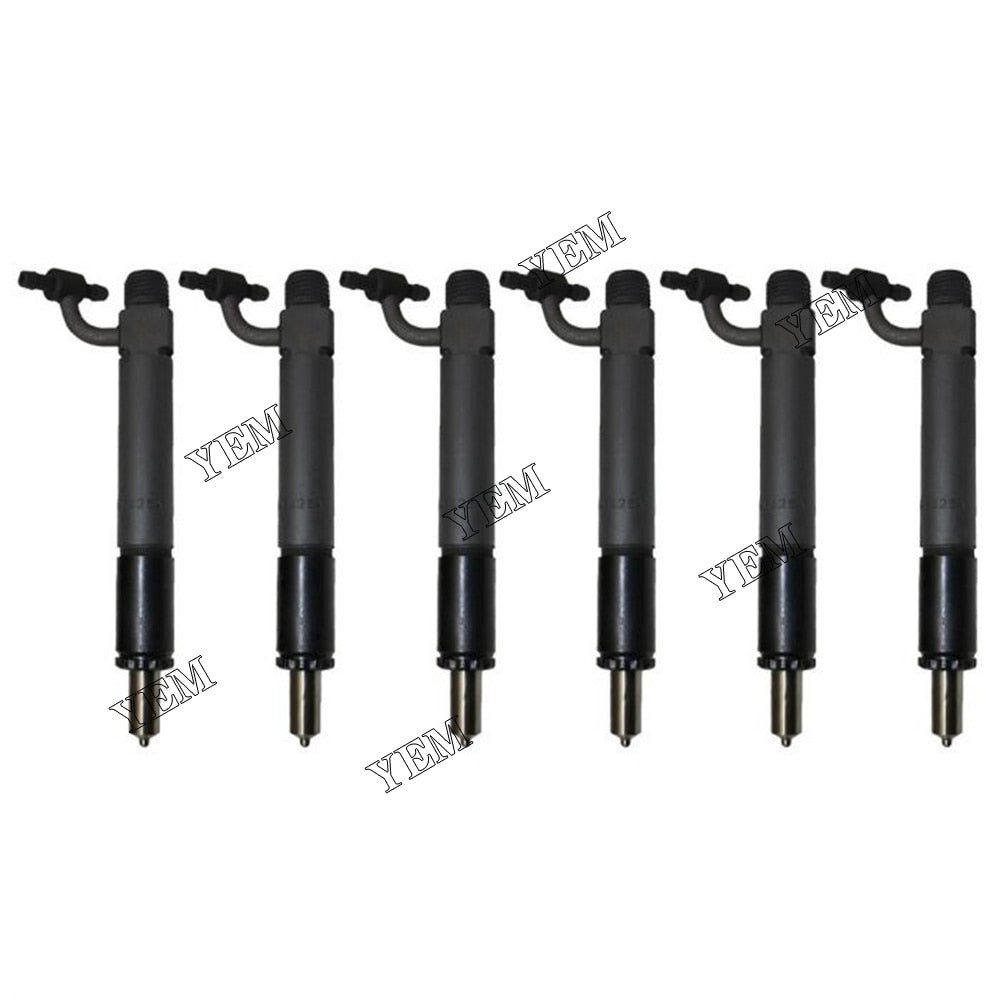 YEM Engine Parts 6X Fuel Injectors 675967C91 631571C91 For Case Engine D-414 D-436 DT-414 DT-436 For Case